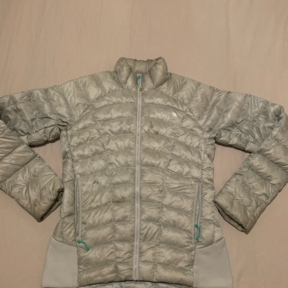 The North Face Silver Puffer Jacket